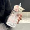 500Ml Hello Kitty Straw Cup Cute Portable Plastic Cup Simple Student Double Drinking Cup Sports Leak Proof Water Cup Girls Gift