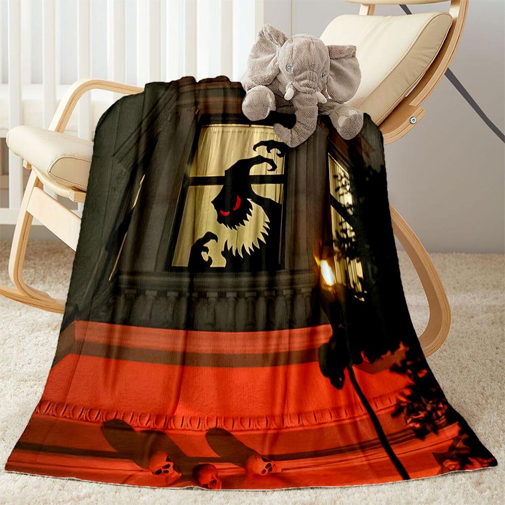 Christmas Nightmare Blanket Comfortable Suitable for Chair Couch Office Chair for All Seasons Modern Style Gift for Travel Home Birthdays