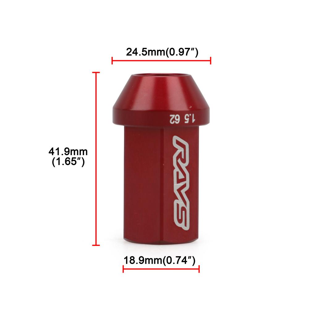 New 20pcs M12x1.5 Length 42mm 7075-t6 19HEX Rays Lug Nut Wheel Nuts With 7 Side Lock Nuts Anti Theft Security Key Alloy Aluminum