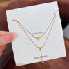 Korean 18K Gold Titanium Steel Women's Clavicle Necklace - Versatile, High-End, Non-Fading Temperament Choker.