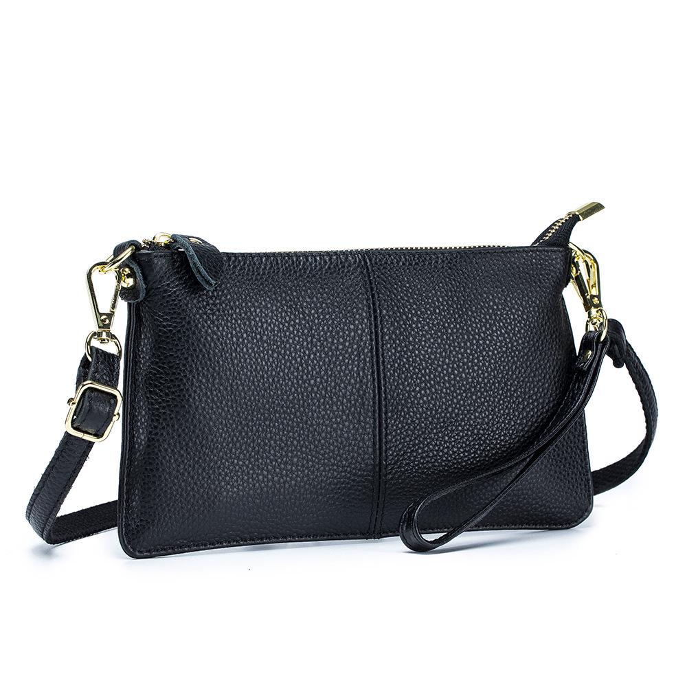 Women's Genuine Leather Crossbody & Clutch Bag: Soft Cowhide, Versatile Handbag