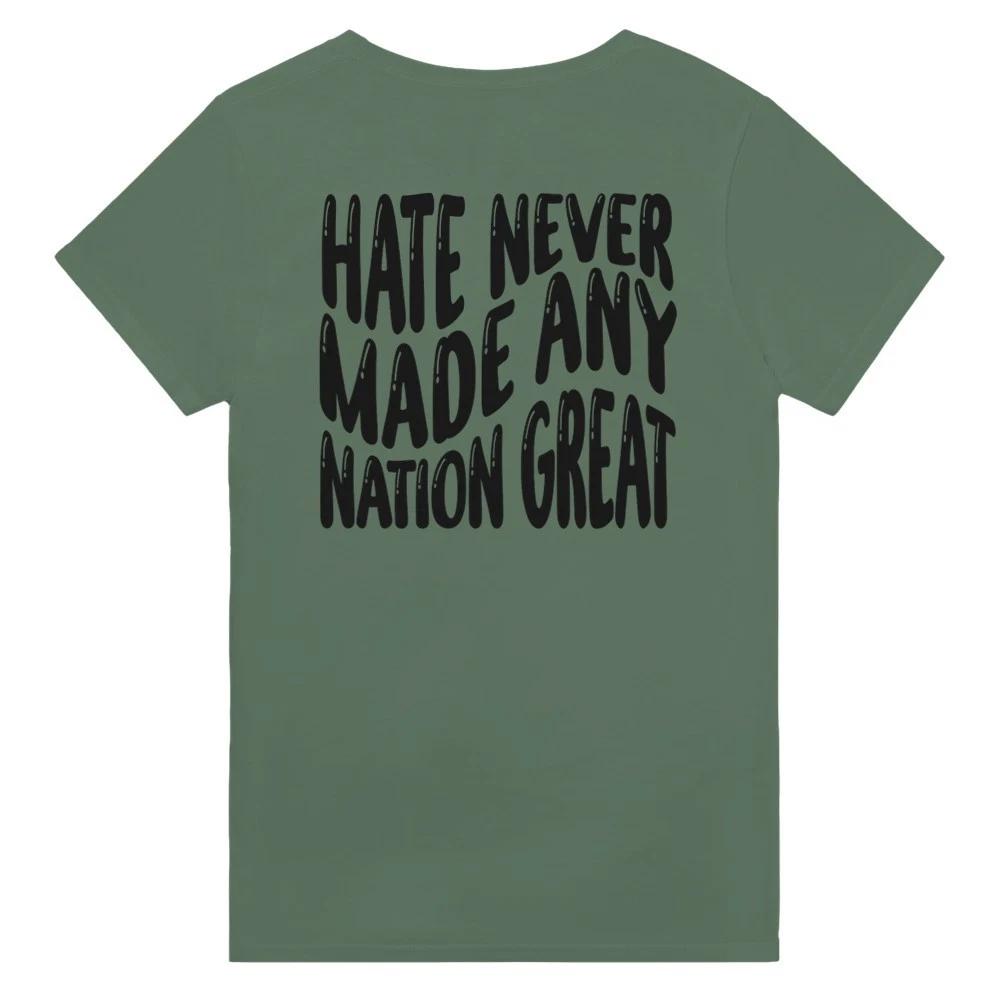 Hate Never Made Any Nation Great front and back print T-Shirt XXXXL