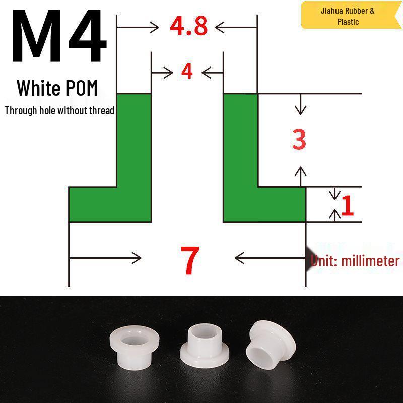 T-förmige Nylon-Dichtungsscheibe M3-M35 Gewinde Isolierabstandshalter