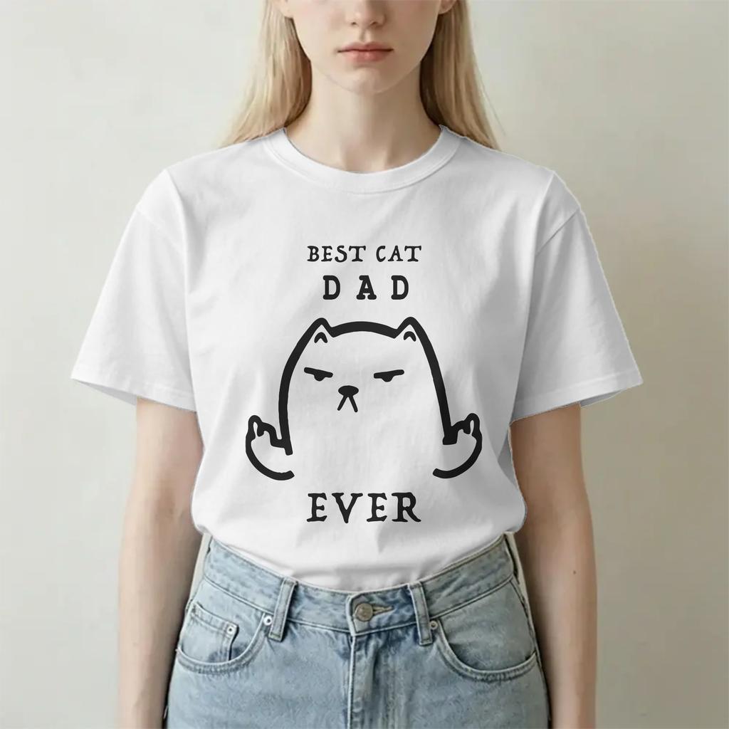 Best Cat Dad Ever Unisex Unisex T Shirts Funny Gift Tshirt For Lover Cat Funny Tee Shirt Tshirt 100 Cotton Plus Size Clothes