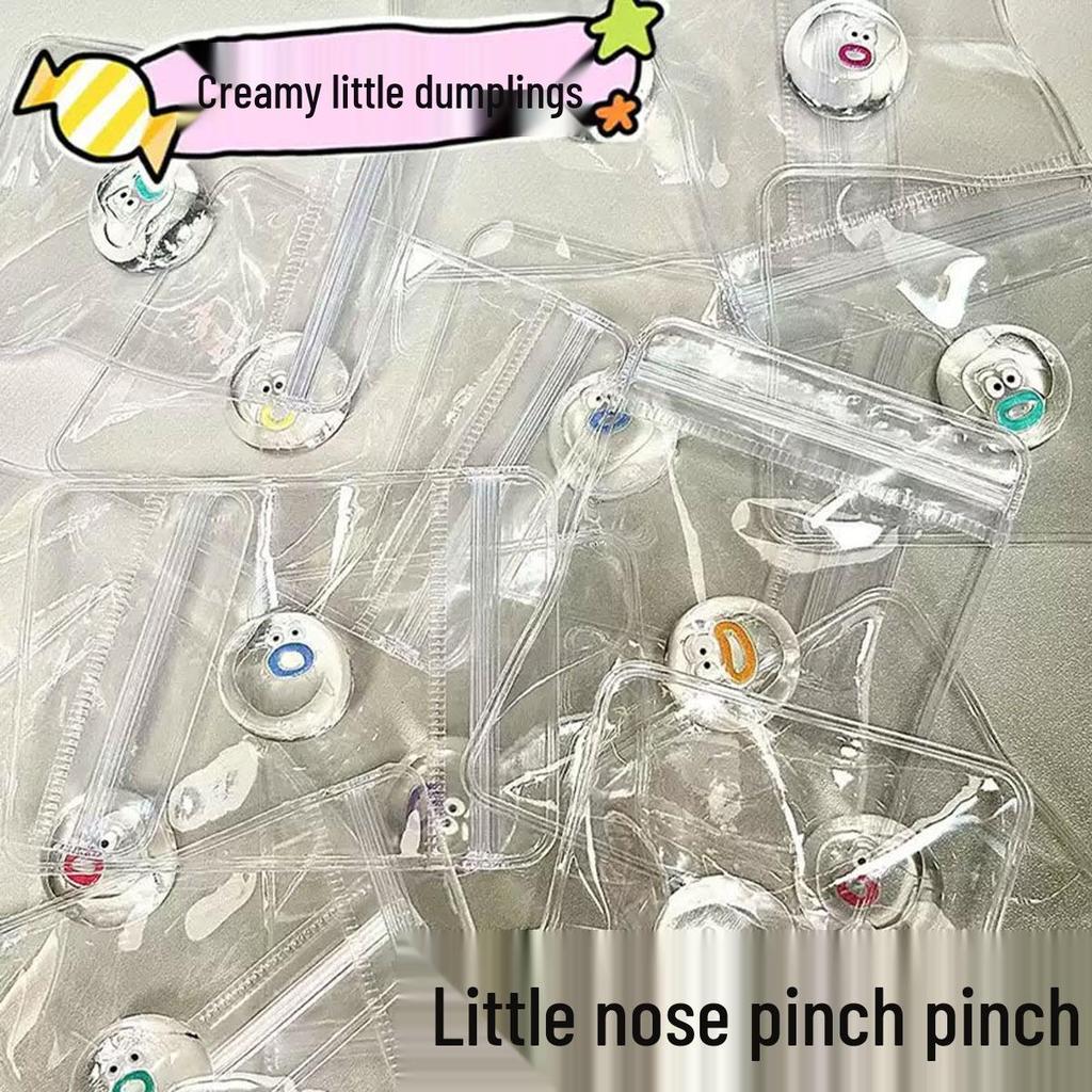 Transparentes Emoji Knödel Quetschspielzeug - Cartoon Mini Nase Relief