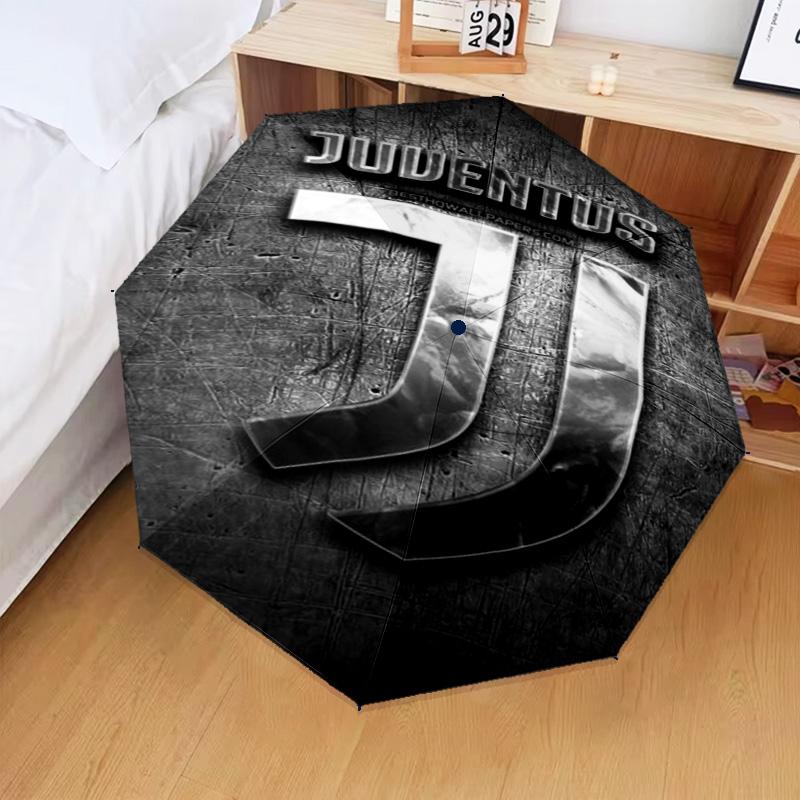 1PC Juventus Football Club Printed Umbrella Folding umbrella, automatic umbrella 8-Frame for Travel, camping Fan gifts Christmas Gifts