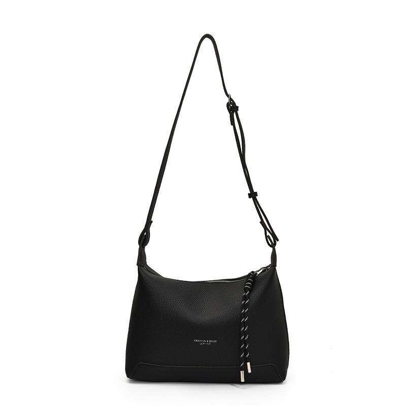 Popular Fashion Korean Version Temperament Simple Tote Bag High Sense Lychee Pattern Commuter Versatile Messenger Bag Women