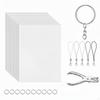 141 Pieces Shrink Keychain Kit Includes Accessories Charm Making Blank Sheets