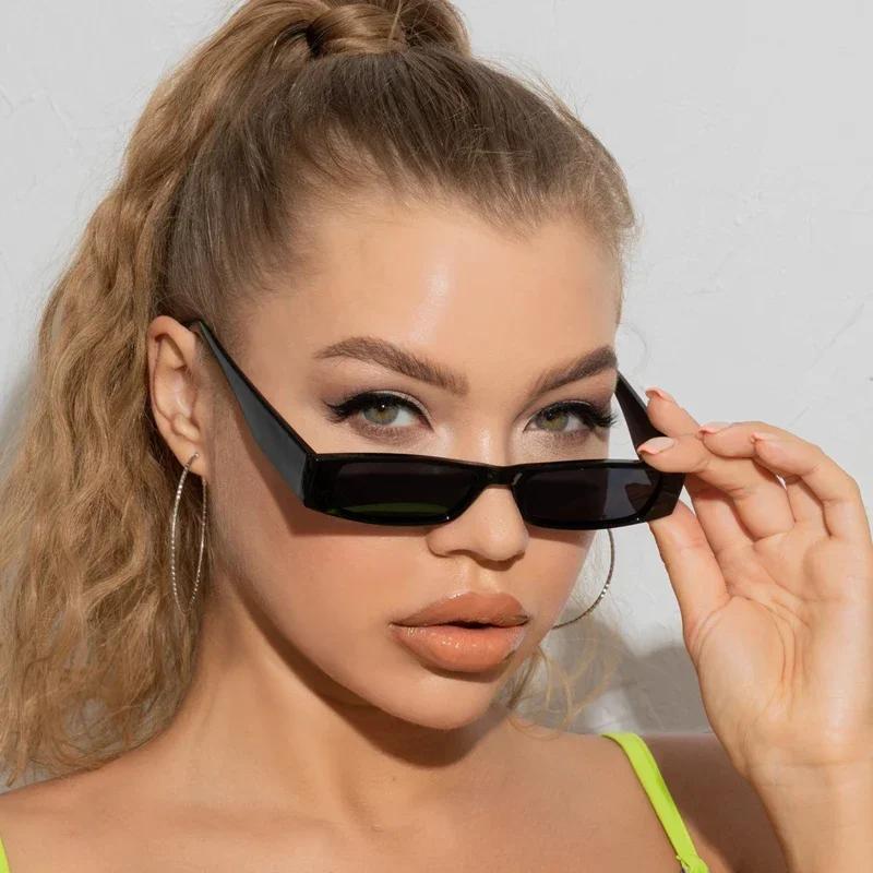 Small Rectangle Sunglasses Women Designer Fashion Black UV400 Sun Glasses for Female Trend Ladies Lunette Soleil