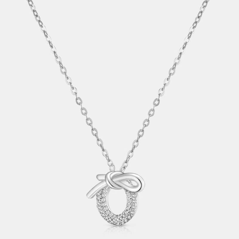 METROCITY JEWELRY Nodino Sterling Silver White Necklace A243SN1217WPA
