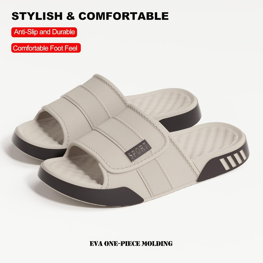 Men'S Indoor and Outdoor Slippers Thick Bottom EVA Non-slip Fashionable Wear-resistant Casual shoes