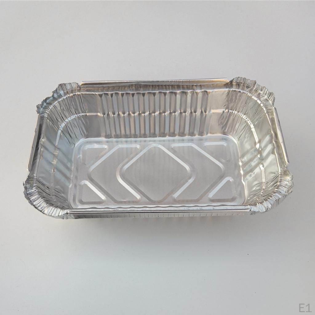 Sada 20 jednorázových hliníkových odkapávacích pánví na grilování 700 ml 20x13x5cm