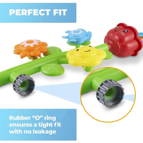 Kids Splash Flower Sprinkler Toy 360 Degree Water Game Rotating