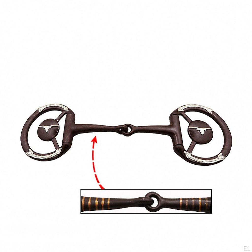 Horse Bit Cheek Snaffle Heavy Duty for Harness Classic Accessories Training Outdoor Chewing
