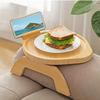 Tray table shelf for sofa, armchair, bamboo, practical tablet holder