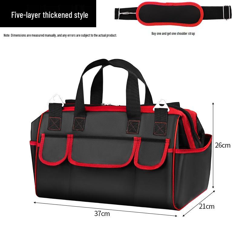 Heavy-Duty Waterproof Tool Bag - Durable, Multi-Functional, and Portable for Carpenters and Electricians