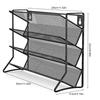 4 Tier Cupboard Storage Shelf Carbon Steel Spice Seasoning Organizer Non-Slip Pantry Organizer Stand for Home Kitchen