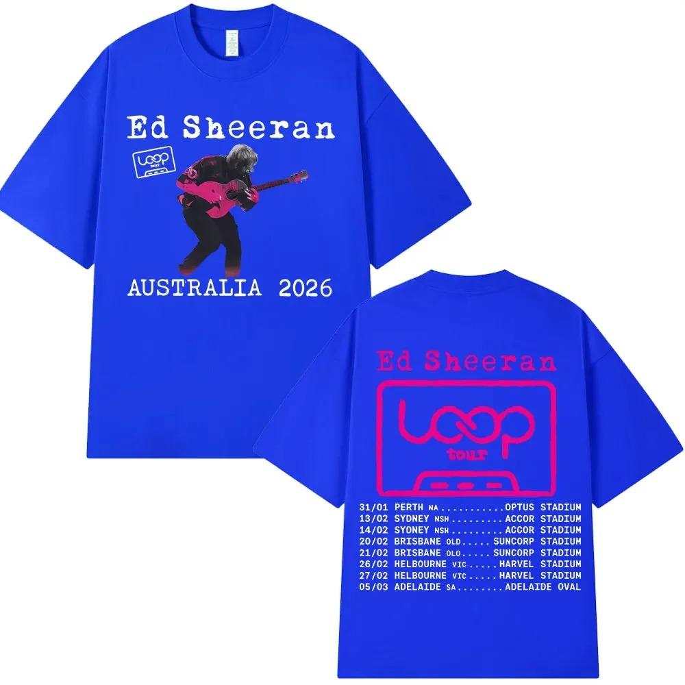 2026 Ed Sheeran Loop Tour Global Tour Mercah Tshirt Unisex Unisex New Fashion Crewneck Cotton Tee Street Loose Casual Oversized Top