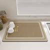 Kitchen Dish Drying Mat Antiskid Coffee Drain Pad Waterproof Tableware Heat Resistant Counter Top Mat Faucet Draining Placemat