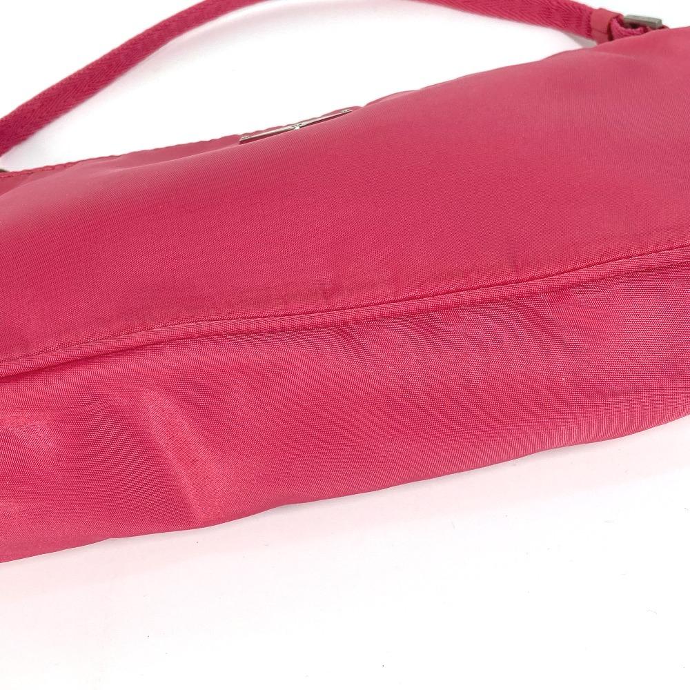 PRADA MV633 Triangle Logo Plate Hand Bag Accessory Pouch Shoulder Bag Pink