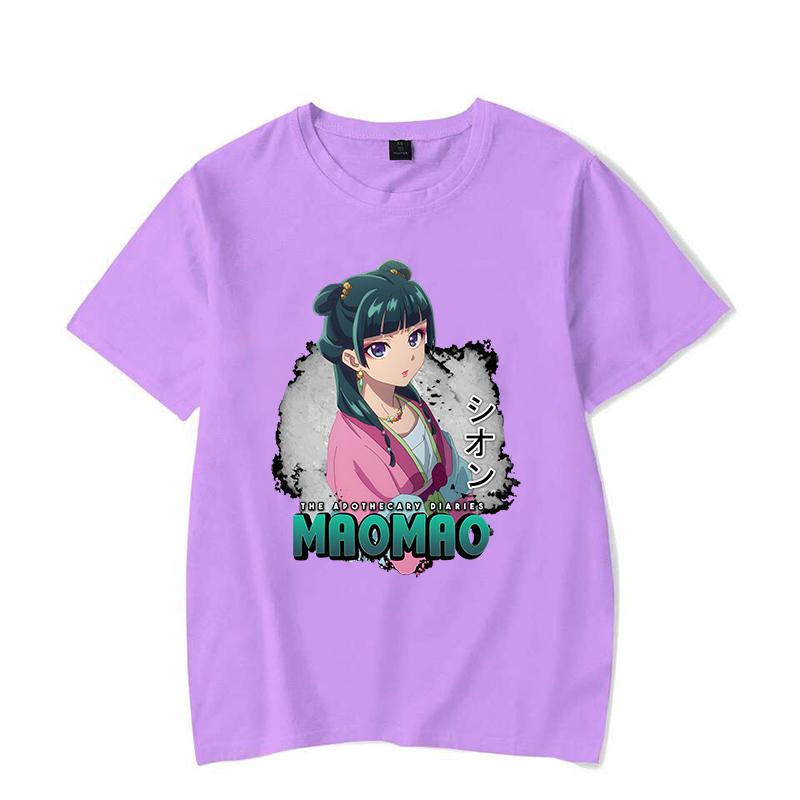 New Hot Anime The Apothecary Diaries Maomao Print Short Sleeve Casual T-shirt Summer Women Men Fashion Harajuku Short Sleeve