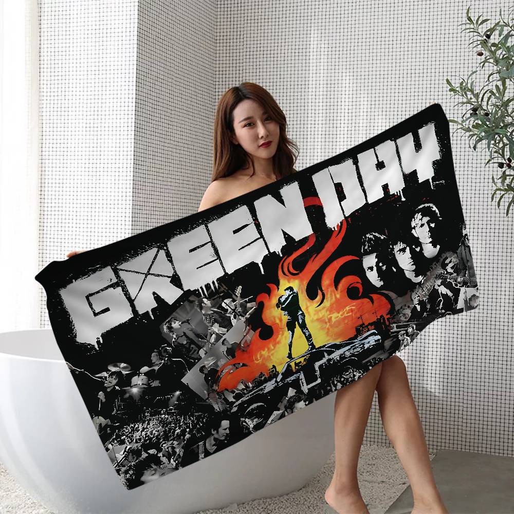 

Rock Band G-Green D-Day Beach Towel Colorful Bath Towels For Girl Microfiber Quick Dry Sand Free Beach Yoga Spa Gym Pool W40*H60(CM)