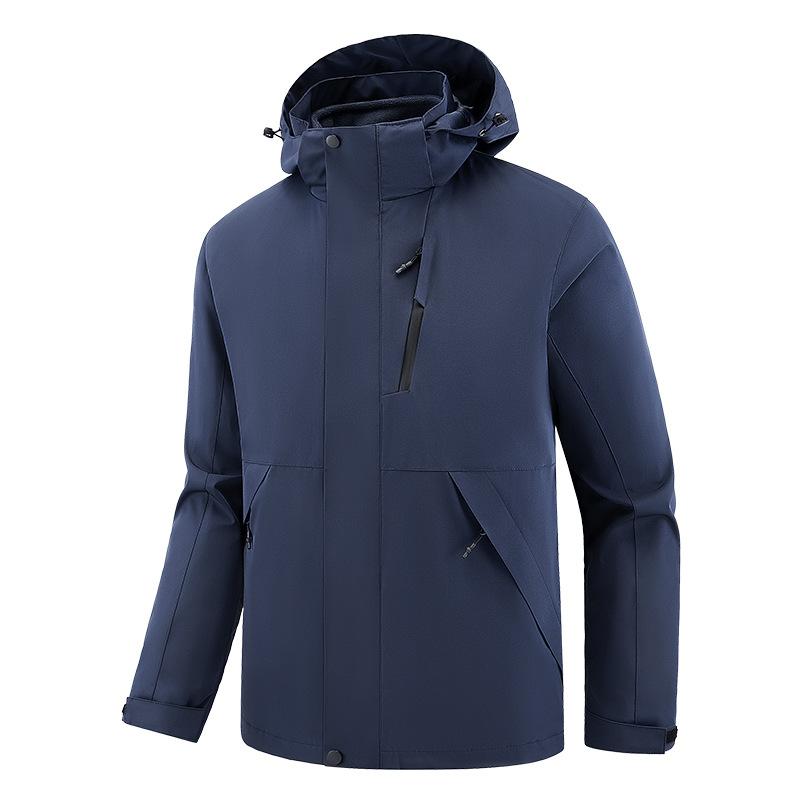 Large Size Three-in-one Jacket Men's Jacket Windproof Jacket Jacket Large Size Removable