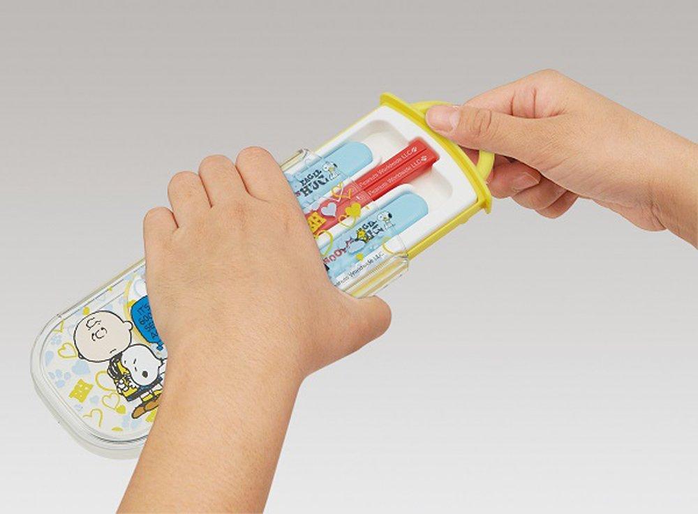 Trio Sliding and Fork Snoopy and Beagle TCS1A Set, Chopsticks, Spoon, Set, Hug,