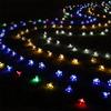 Solar Cherry String Lights Outdoor Sakura Garlands Peach Flower LED Night Lamp for Wedding Party Tree Garden Parterre Decoration