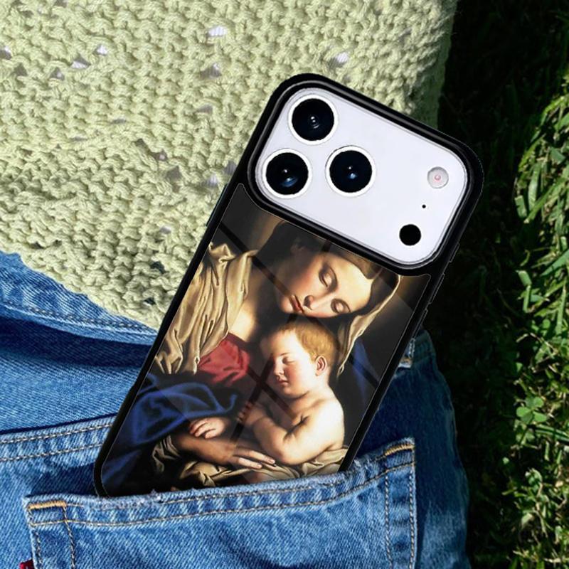 Heilige Mutter Jungfrau Maria Christliche Handyhülle Kompatibel mit für IPhone 17air 16e 15 14 13 12 11Pro Max 17 Air