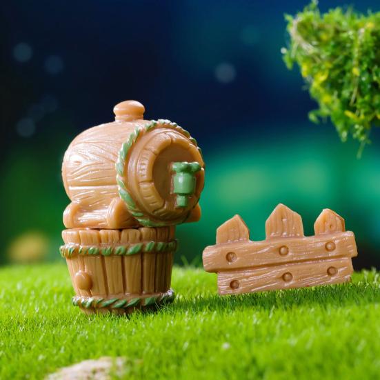 Micro Landscape Ornament Forest Theme Miniature Desktop Decoration Resin Figurines for Bookshelf And Flower Pot