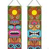 2x Door Banners, Hawaiian Hanging Selfie Scene Create Porch Sign for Party Birthday Jungle