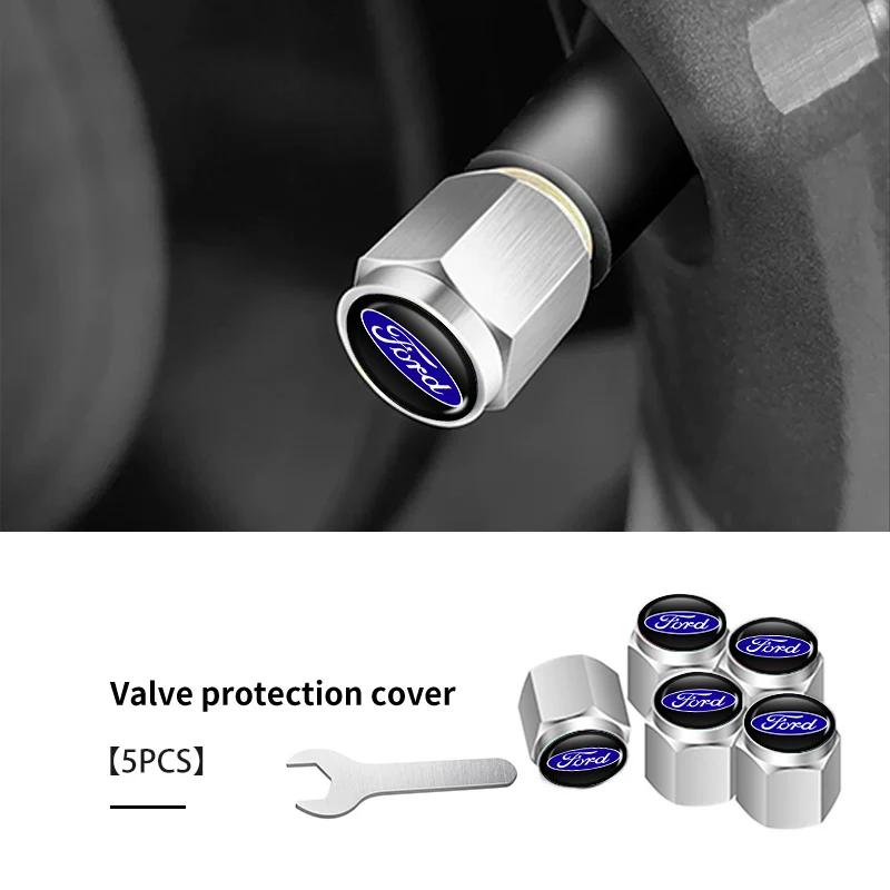 

Car Sticker 5pcs Car Wheel Tire Air Valve Protection Cap Dust Stem Cover For Ford Escape Ecosport Fusion Explorer Expedition Tau