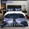 Future Warrior Alitas Battle Bedding (1 * duvet cover + 2 * pillowcase, without core) 2D Flat Soft and comfortable Duvet cover and pillowcase
