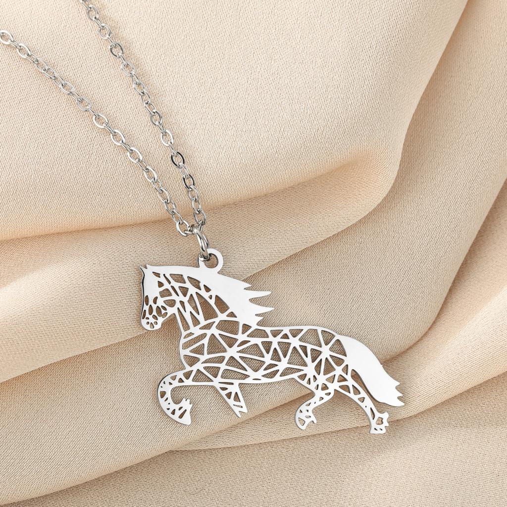Kinitial Exquisite Fashion Necklace Horse Necklace, Minimalist Jewelry, Horse Lover Valentine's Day Birthday Gift