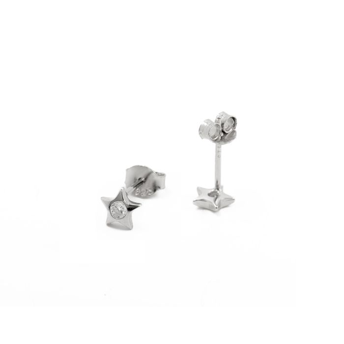 Boucles d'oreilles Luxenter en argent 925 avec zircons brillants plaqués finition en rhodié - Ryshe