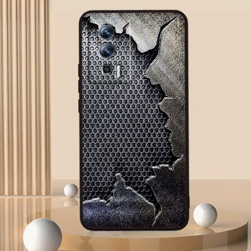 Creative metal style pattern For Xiaomi Redmi 12 13C 12C 13 10C 9T A2 9A 9C 7A Note 10S 8T 10 9 8 Pro 4G 5G Black Phone Case