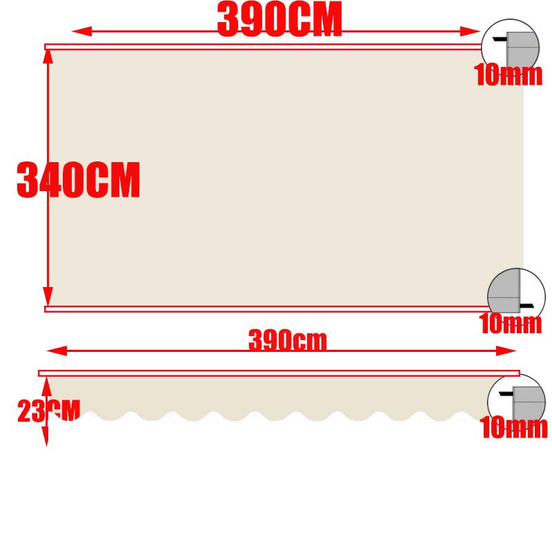 Tewango Custom Outdoor Awning Waterproof Fabric Store Curtain Balcony Canopy Cover UV Block Sunscreen Rain Tarp Strip Cloth
