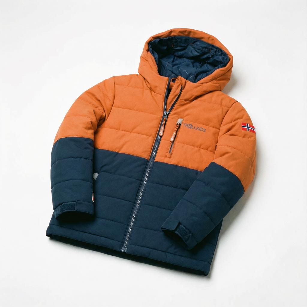 Kurtka narciarska dziecięca Trollkids Kids Hemsedal Snow Jacket XT zimowa wodoodporna pomarańczowa (513-176)