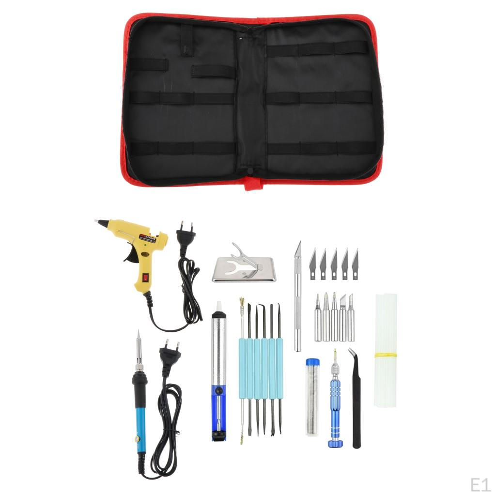 220v / 110v 60w DIY Adjustable Temperature Electric Soldering Iron Welding Kit Screwdriver Glue Gun Repair Carving Knife  rework station