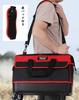 FMAFNLY Tool Trolley Case with 14 Shoulder Large Specialized Red Toolbox, Bag, Casters, Pockets, Strap, Storage, Bottom, Water-Repellent Finish,