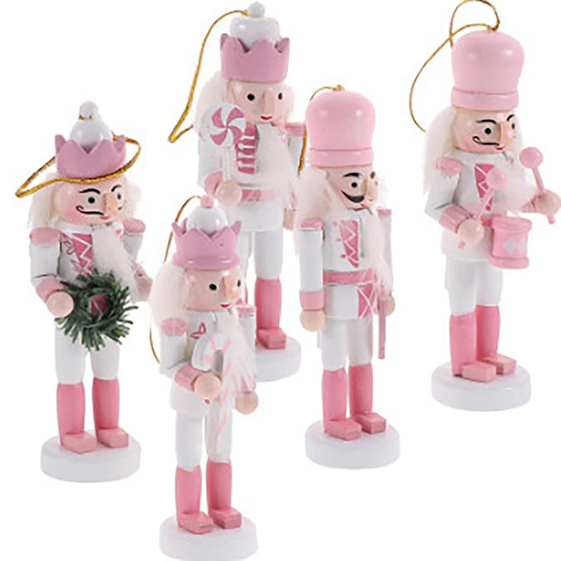 12cm Nutcracker Puppet Soldier Desktop Crafts Ornaments Nutcracker Playing Band Dolls Christmas Decoration New Year Home Decor