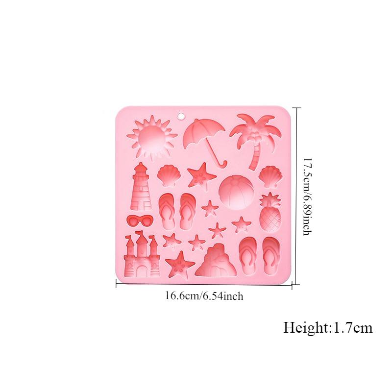 Seashell Beach Chocolate Silicone Molds Ocean Themed Cake Baking Molds for Candy Fondant Cupcake Cookie Dessert DIY Suppies