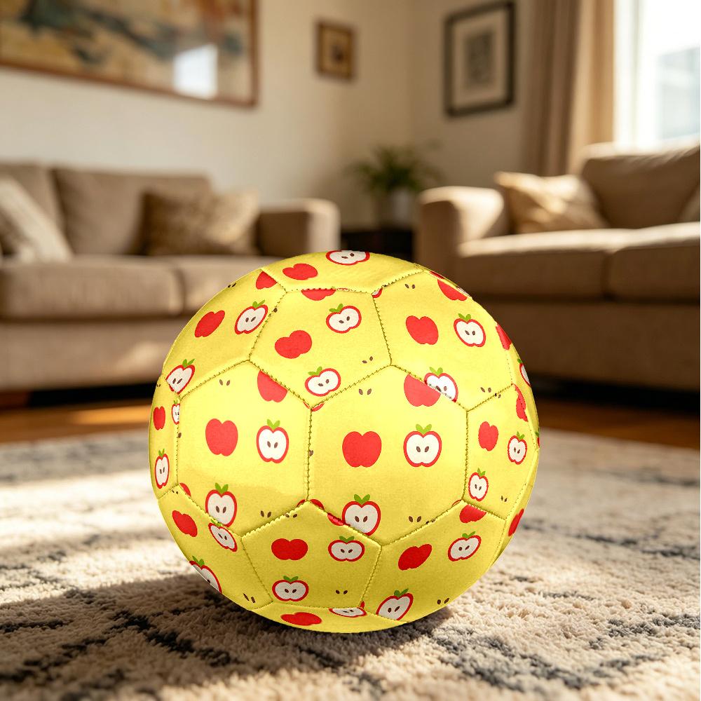 1PC Apple Face Soccer Ball Size 5 Football Machine Sewn Indoor/Outdoor Universal Football A101