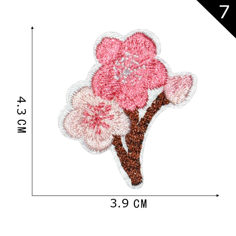 Adesivo Bordado para Computador Flor Adesivo de Tecido Adesivo de Tecido Bordado Acessórios de Vestuário Adesivo Bordado Adesivo Patch Bordado DIY