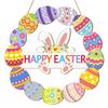 Wooden Welcome Door Sign Pendant Colorful Happy Easter Wall Decor  Party Favors