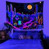 VIKAMA Cthulhu Desert Tapestry Cactus Star Moon Iridescent Fantasy Bedroom Theme Gaming Room Sci-Fi Enthusiast Living Room