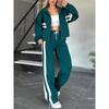 Spring and Autumn Casual Fashion Color Matching Sports Suit Women's Clothing