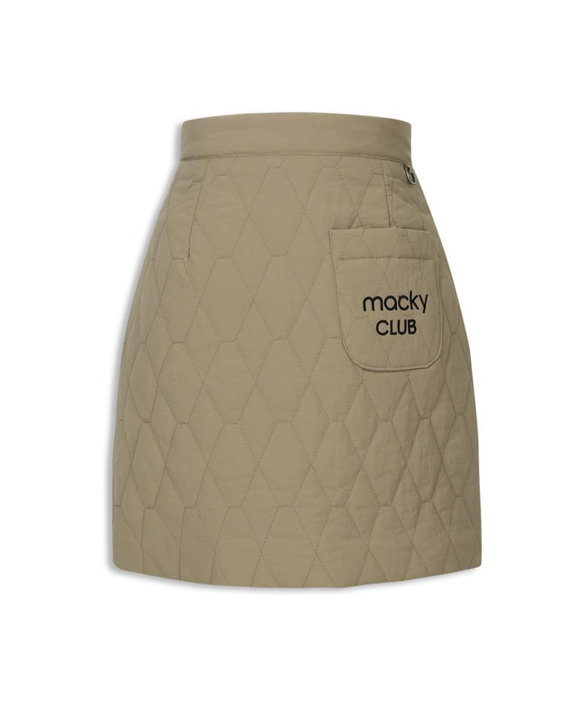 Mackie Padded Wrap Mini Skirt Beige