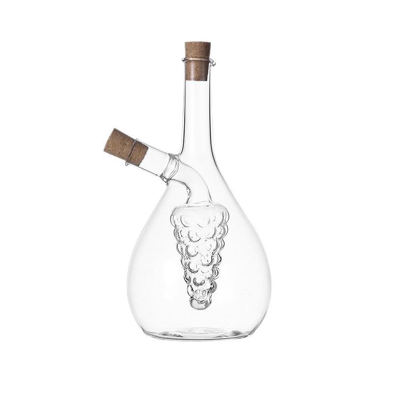 Sealed Irregular High Borosilicate Glass Oil and Vinegar Cruet Bottle